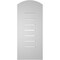 Ekena Millwork Arch Top Surface Mount PVC Gable Vent: Non-Functional, w/ 3-1/2"W x 1"P Standard Frame, 12"W x 26"H GVPAR12X2601SN - alternate 4